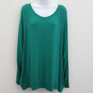 Lane Bryant Kelly Green Long Sleeve Top Size 22/24